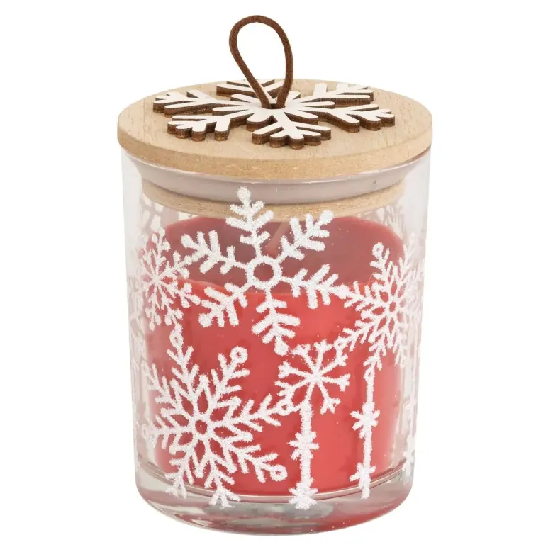 Mirisna sveća 120g u stakl. čaši sa poklopcem crvena Atmosphera