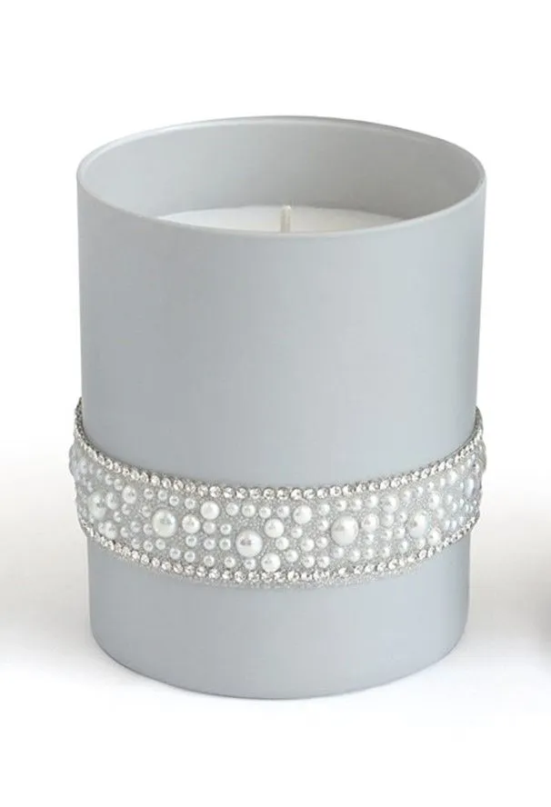 Mirisna sveća Crystal Pearl fi 8x9.5cm u sivoj stakl. čaši Artman