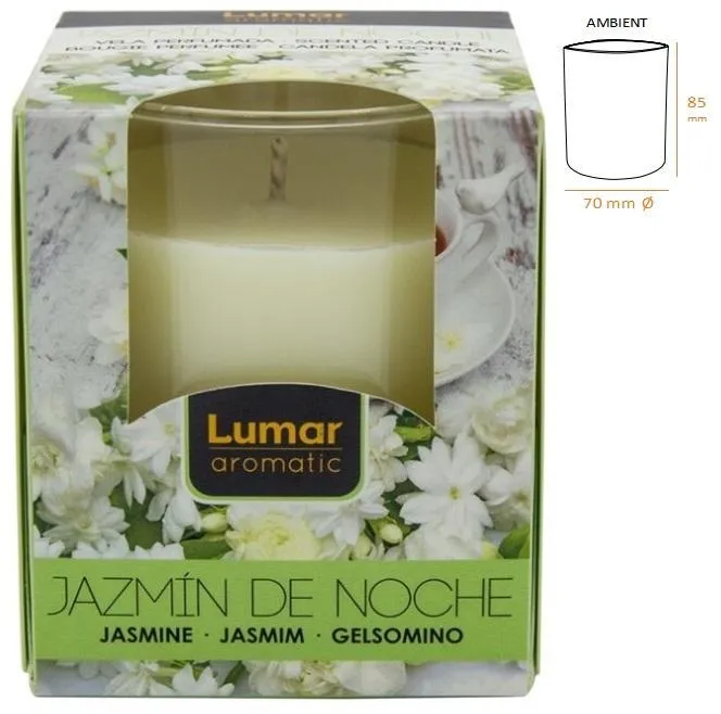 Mirisna sveća Jasmin nežno žuta 125gr. u stakl. čaši Velas Lumar