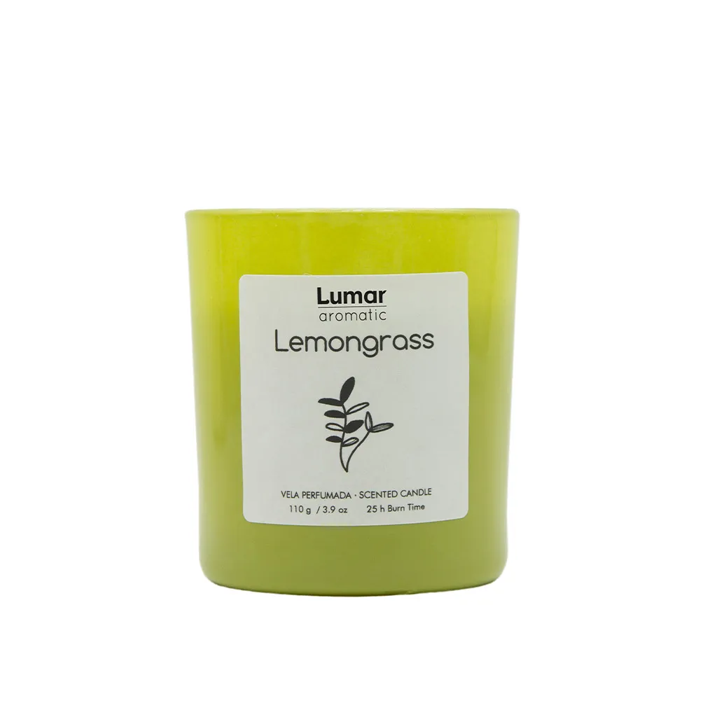 Mirisna sveća Lemongrass  u stakl. čaši zelena 110 gr. Velas Lumar