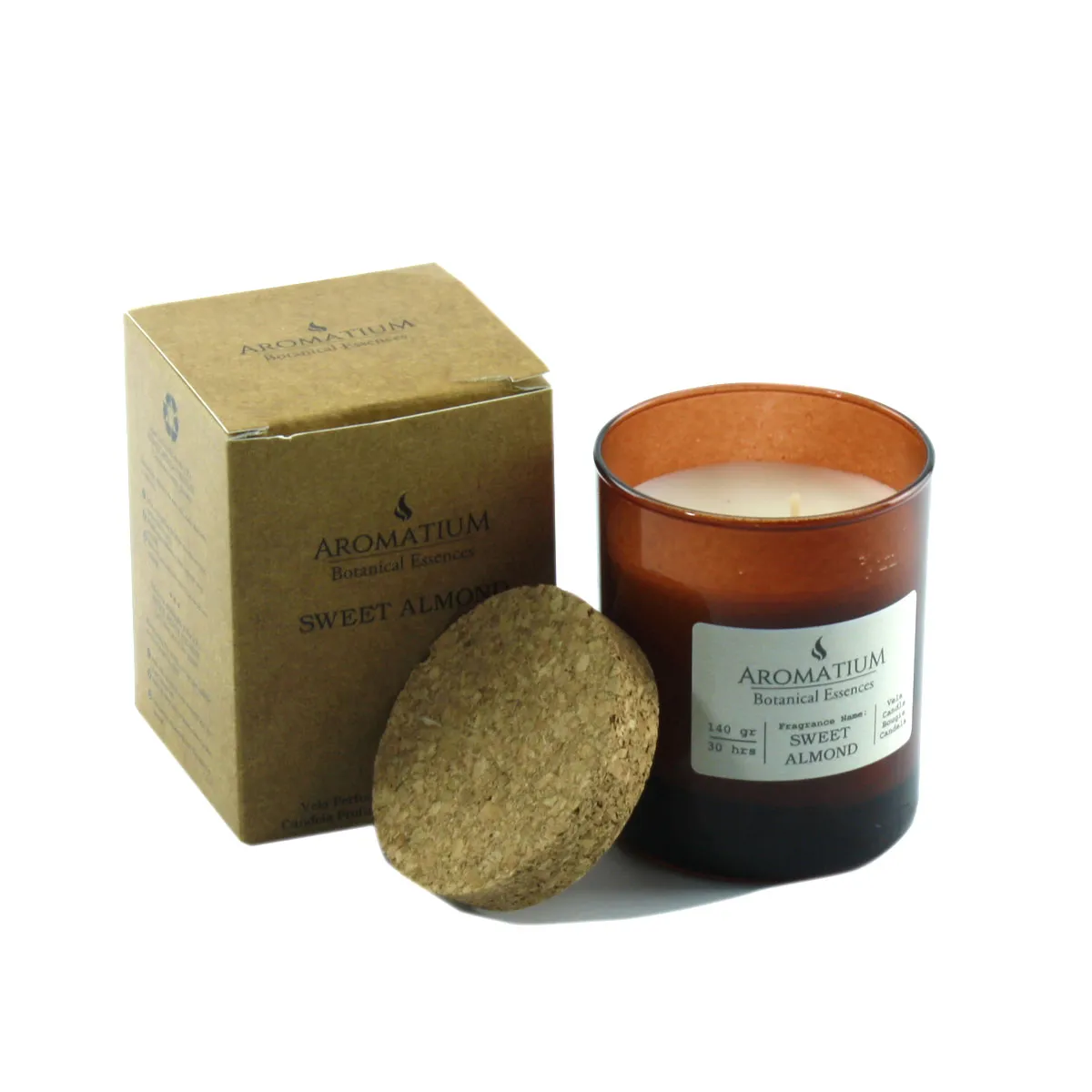 Mirisna sveća Sweet Almond 140gr u staklenoj čaši  Aromatium
