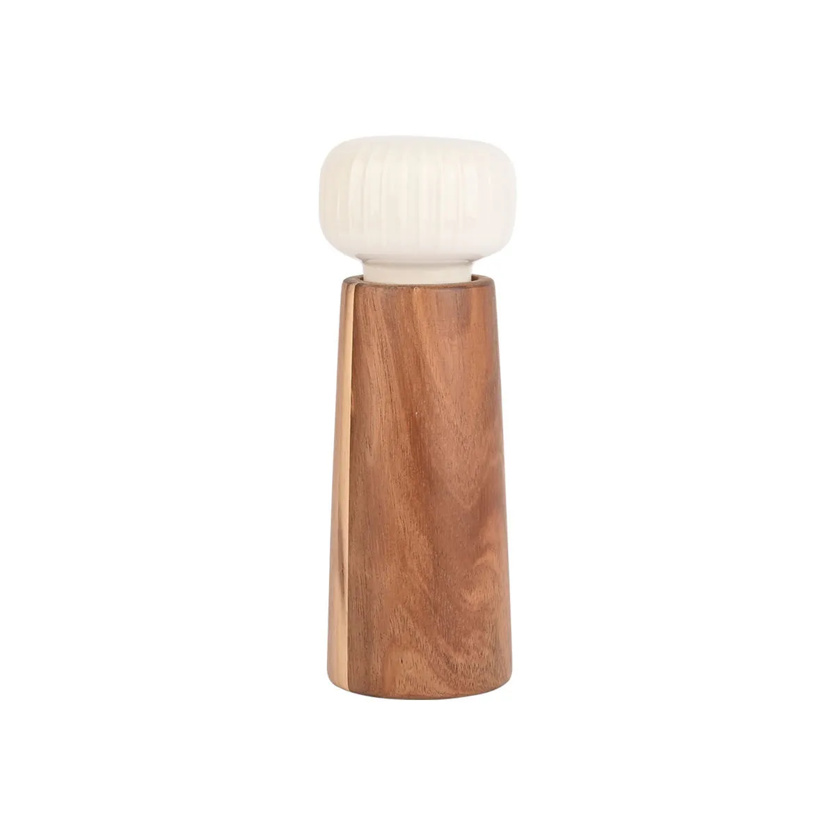 Mlin za so/biber Allure fi 6x17cm beli/boja drveta Estia
