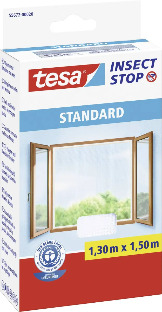 Mreža za ins. sa čičak trakom Standard 130x150cm bela Tesa