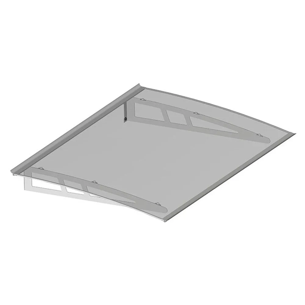 Nadstrešnica 100x140cm aluminijska siva Biacchi