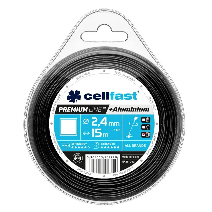 Najlon za trimer za travu PREMIUM kocka 2.4mm 15m Cellfast