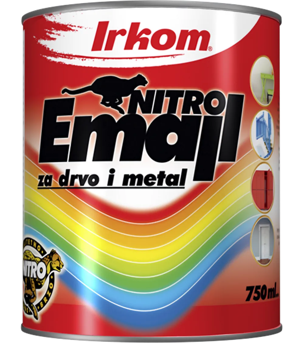 Nitro emajl beli mat 0.75l Irkom