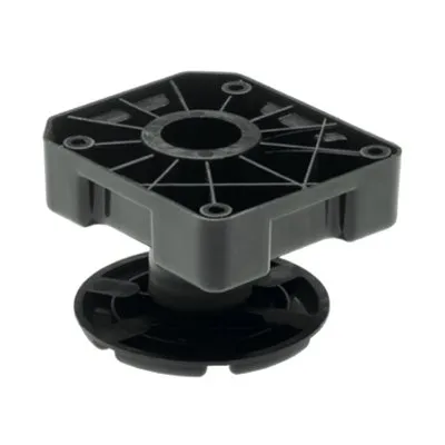 Noga za nameštaj PVC  MLA-50-75 mm crna GTV