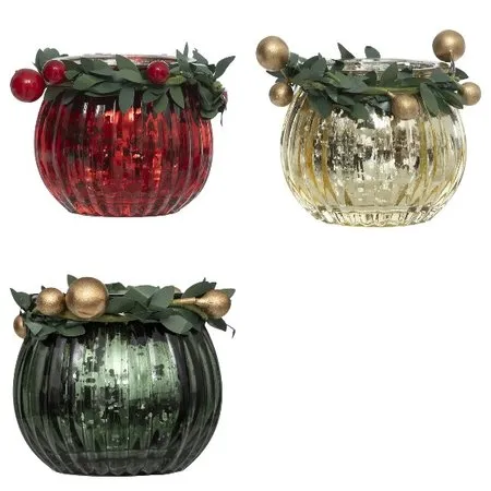 Novog. dekor. držač za Tealight sveću 6x6cm sort Atmosphera