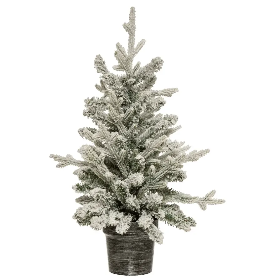 Novog. jelka Frosty 70cm u saksiji zelena sa belim vrhovima Feeric