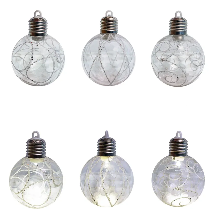 Novog. kićanka-kugla fi 8cm sa LED sijalicama sort E. Denis