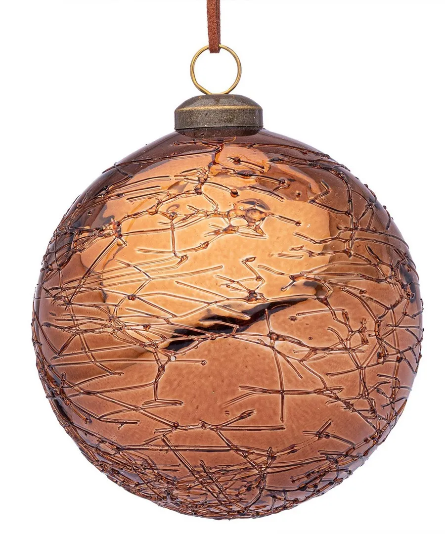 Novog. kićanka - kugla Glaciate fi 10cm boja bronze Bizzotto
