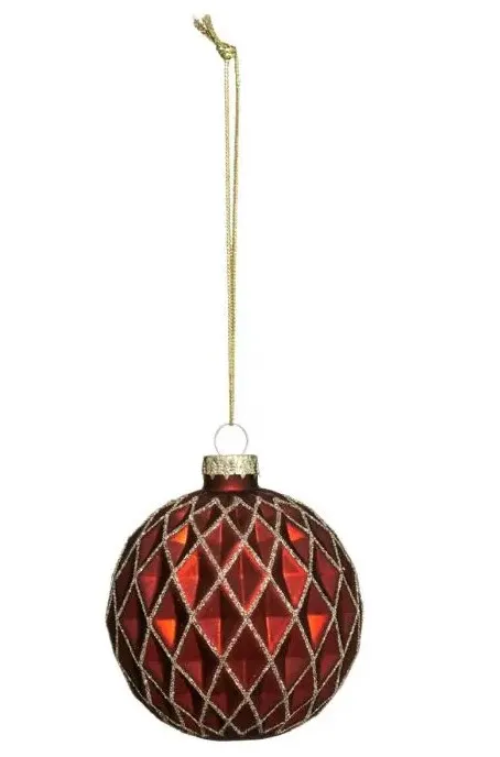 Novog. kićanka - kuglica fi 10cm crvena Feeric Lights and Christmas