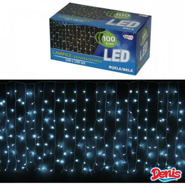 Novog. lampice u obliku zavese 100Led bele 100x100cm E. Denis
