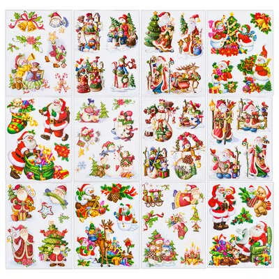 Novog. nalepnice za staklo 30x42cm sort Feeric Lights and Christm.