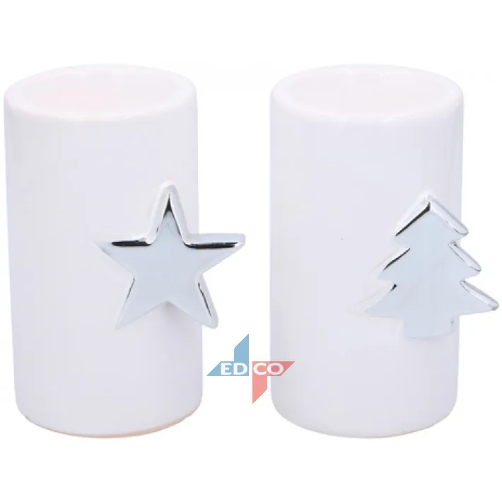 Novog. posuda za Tealight sveću 9.1x7.5x13.5cm sort C. Gifts