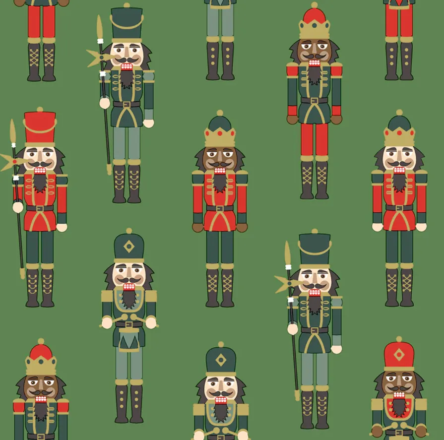 Novog. salvete Nutcracker green 33x33cm troslojne 20/1 Paper+Des.