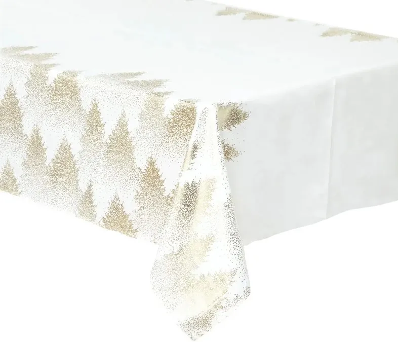 Novog. stolnjak 140x240cm beli/boja zlata F. Lights and Christmas
