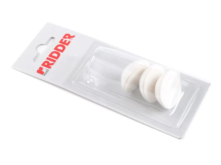 Odbojnik za vrata zidni fi 32x18mm beli 3/1 Ridder