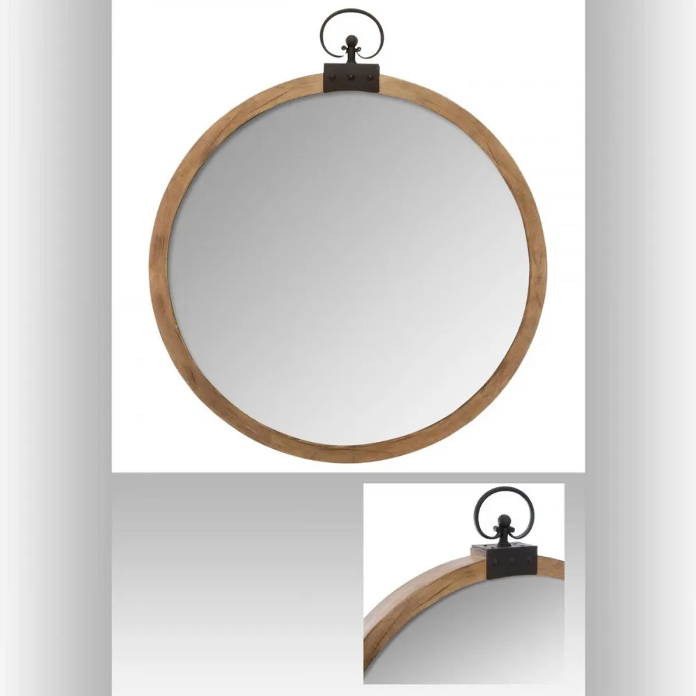 Ogledalo fi 74cm braon Atmosphera Createur Dinterieur