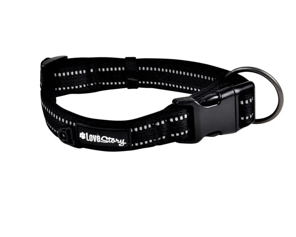 Ogrlica za pse podesiva 55-75cm x30mm crna