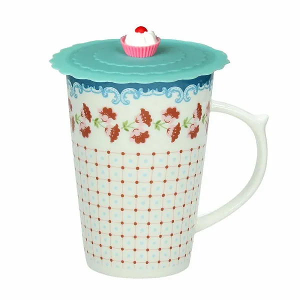Šolja 390ml sa silikon. poklopcem Tea O Clock Tognana
