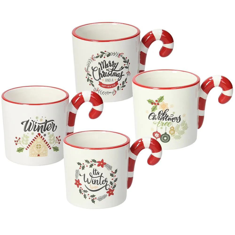 Šolja za čaj Natale Candy Cane 320ml sort Tognana