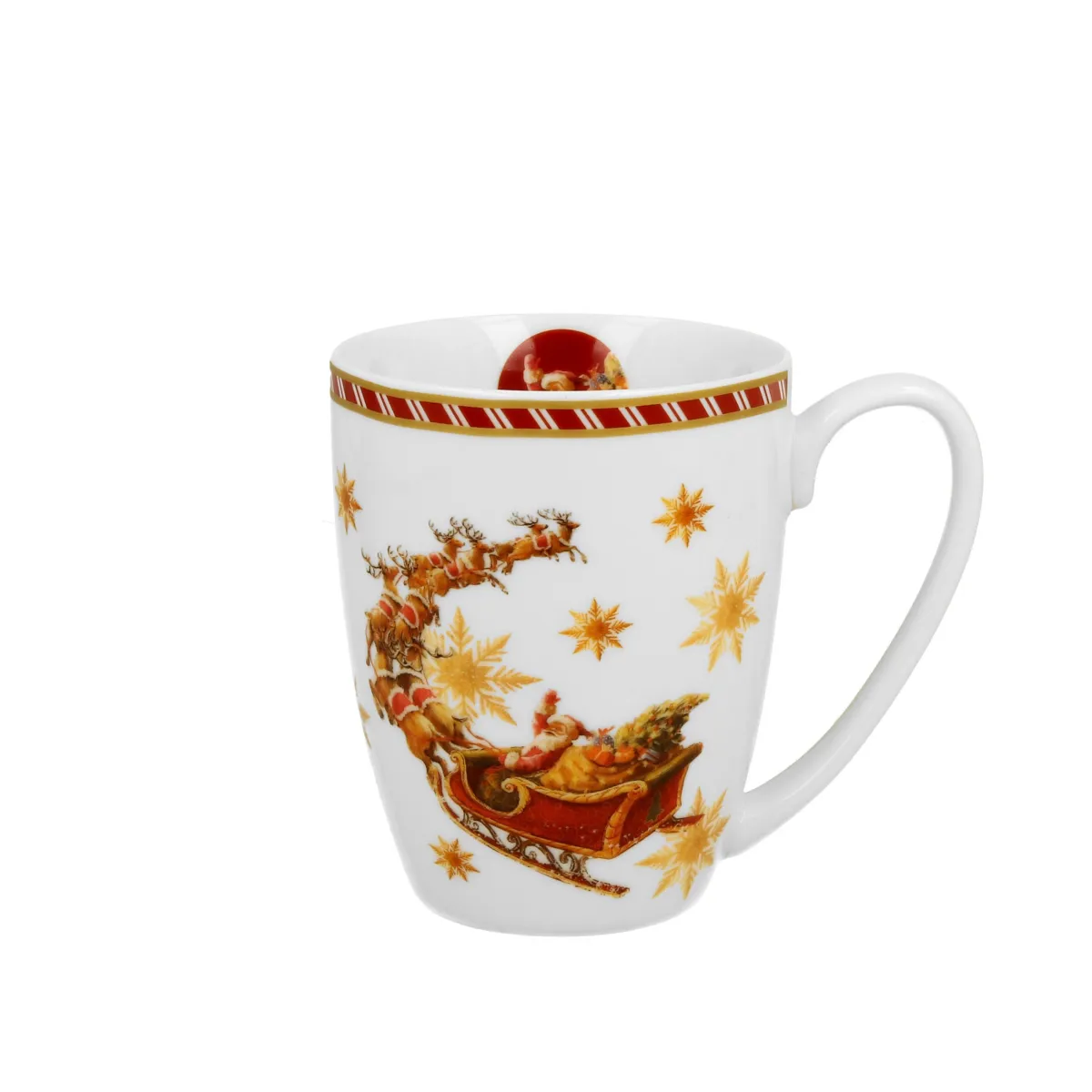 Šolja za čaj Santa on sleigh 350ml u poklon pakovanju Duo