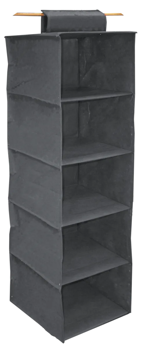 Organizer za ormar sa 5 polica 30x30x120cm sivi Ordinett