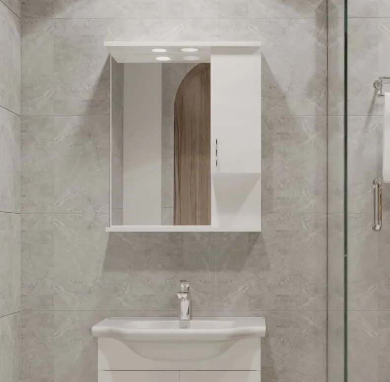 Ormarić Trend 65 gornji deo sa ogledalom beli 62x75cm Denko