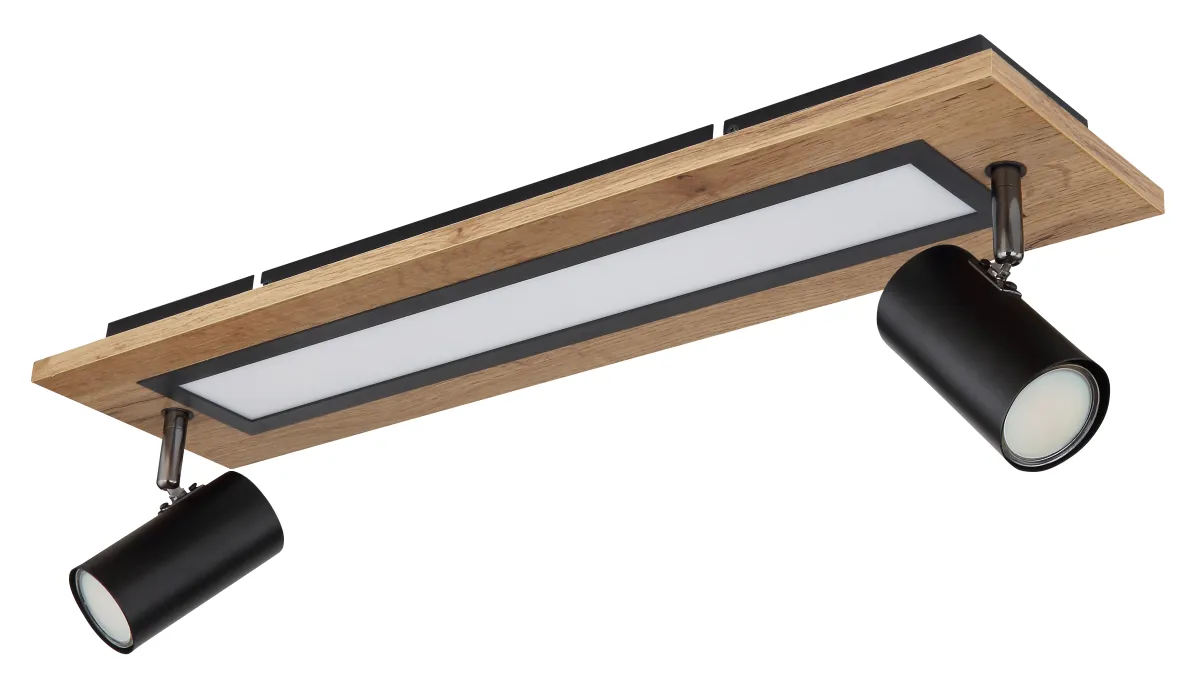 Plaf. svjetiljka Ulla LED 18W + 2xG10 maks. 5W crna/boja drveta Globo