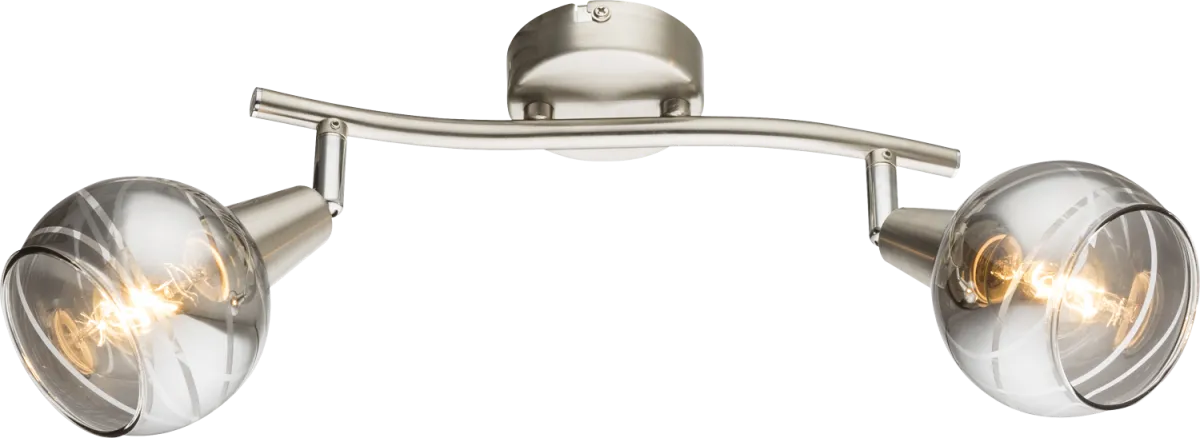 Plafonska led svetiljka Roman 2x4W E14 28x21.1cm hrom Globo