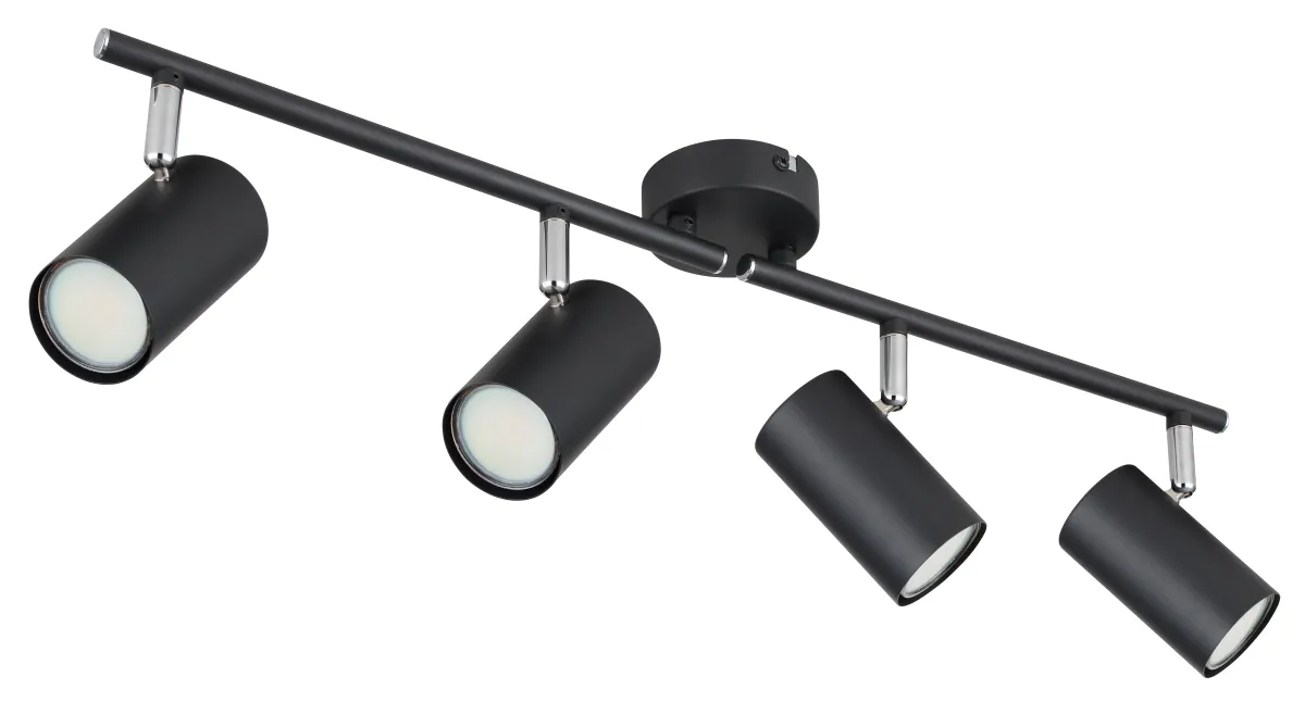 Plafonska svetiljka Allvy GU10 maks. 4x25W crna Globo