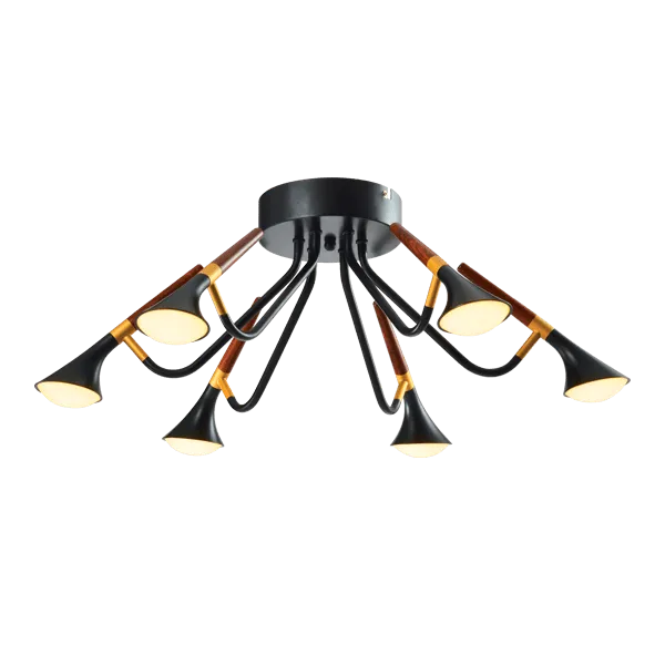 Plafonska svetiljka Duncan 6xLED 30W 3000K mat crna Elmark