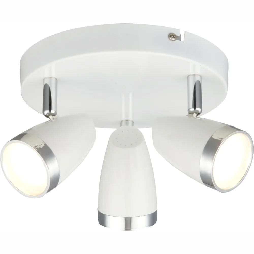 Plafonska svetiljka Minou LED 3x4W 13.5x19cm bela Globo