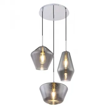 Plafonska svetiljka visilica Coby 3X60W E27 boja dima/hrom Globo