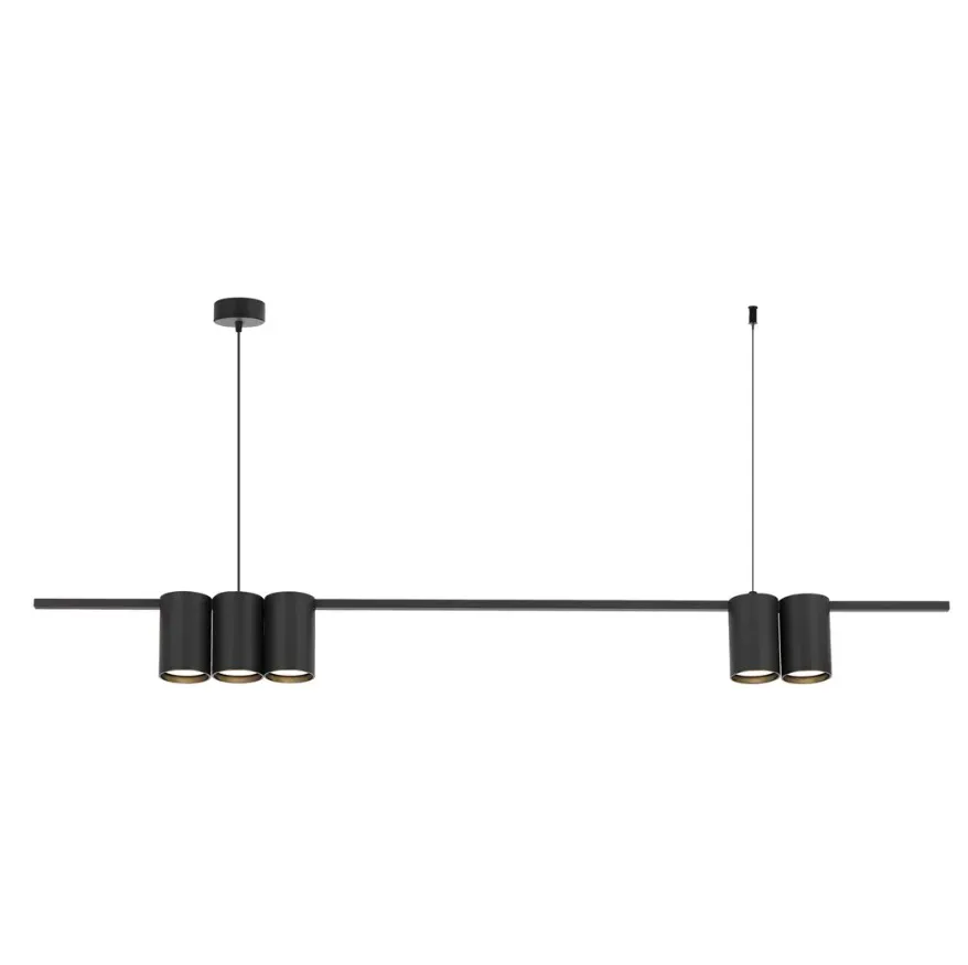Plafonska svetiljka-visilica Genesis GU10 maks. 5x9W crna Milagro