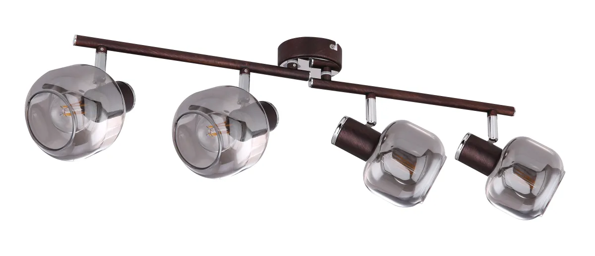 Plafonska svjetiljka Pallo 4xE14 maks.40W boja bronze/hrom Globo