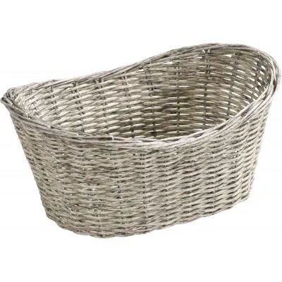 Pletena korpa za hleb 28x21x13cm siva Kesper