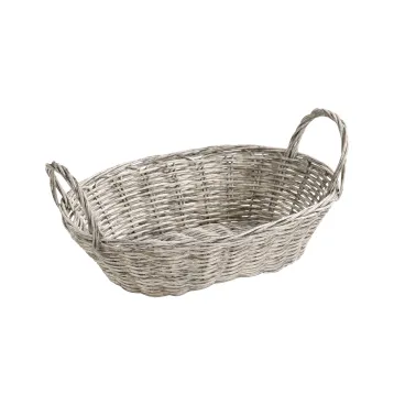 Pletena korpa za hleb 29x18x13cm siva Kesper