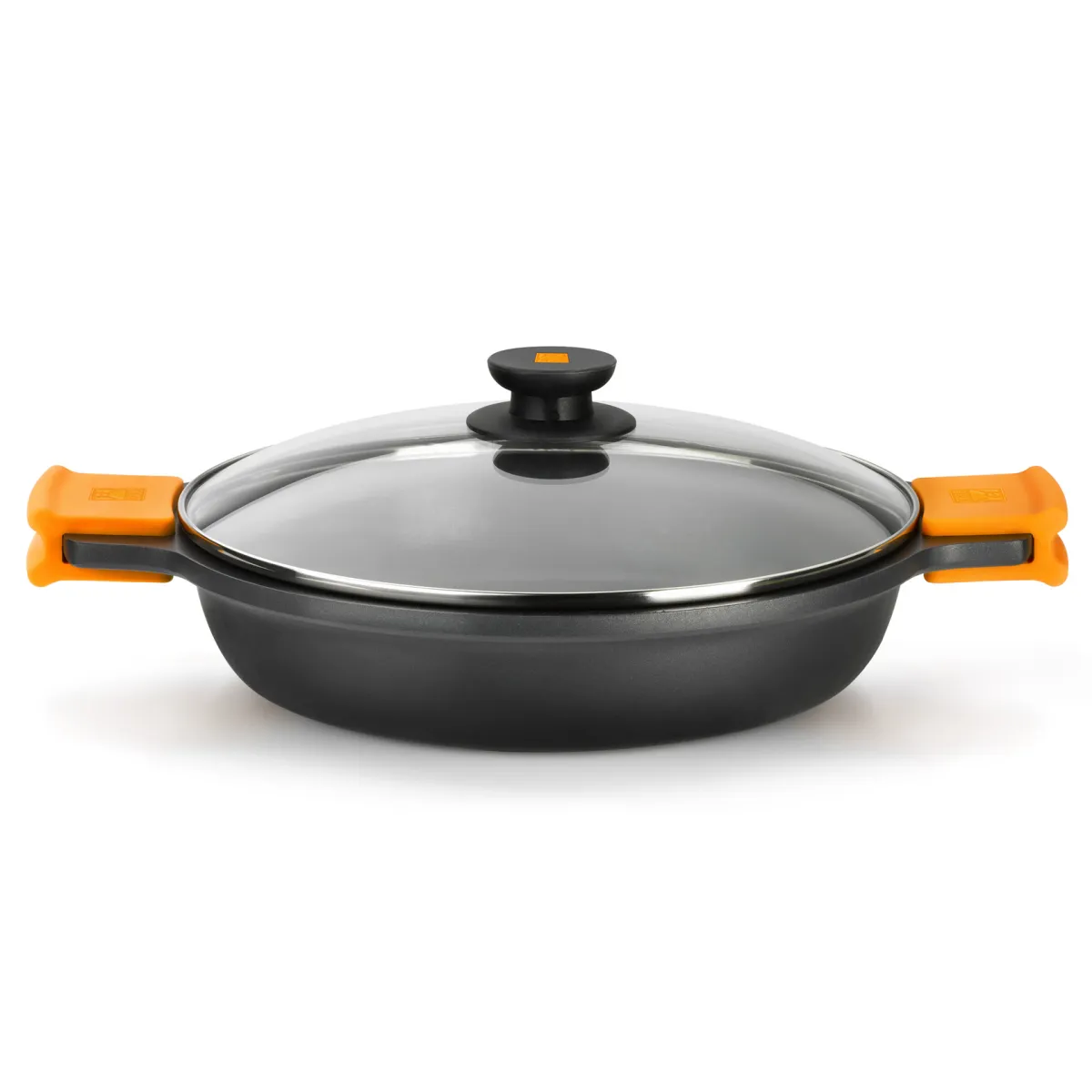 Plitka šerpa Efficient 5l fi 32cm sa staklenim poklopcem Bra