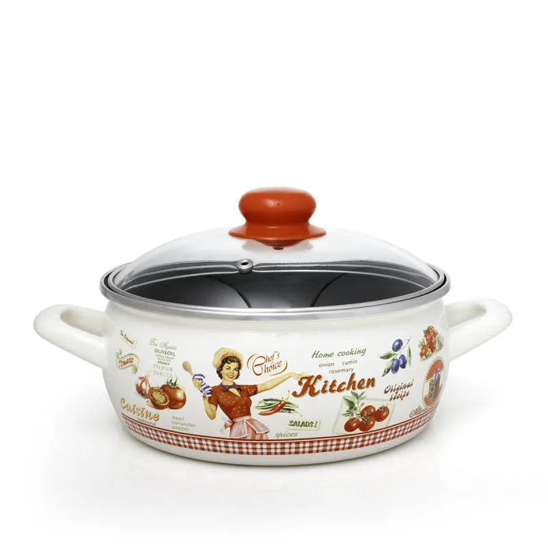 Plitka šerpa Princ 20cm 3.35l sa staklenim pokl. Metalac