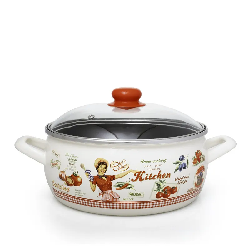 Plitka šerpa Princ 24cm 5.3l sa staklenim pokl. Kuvarica Metalac