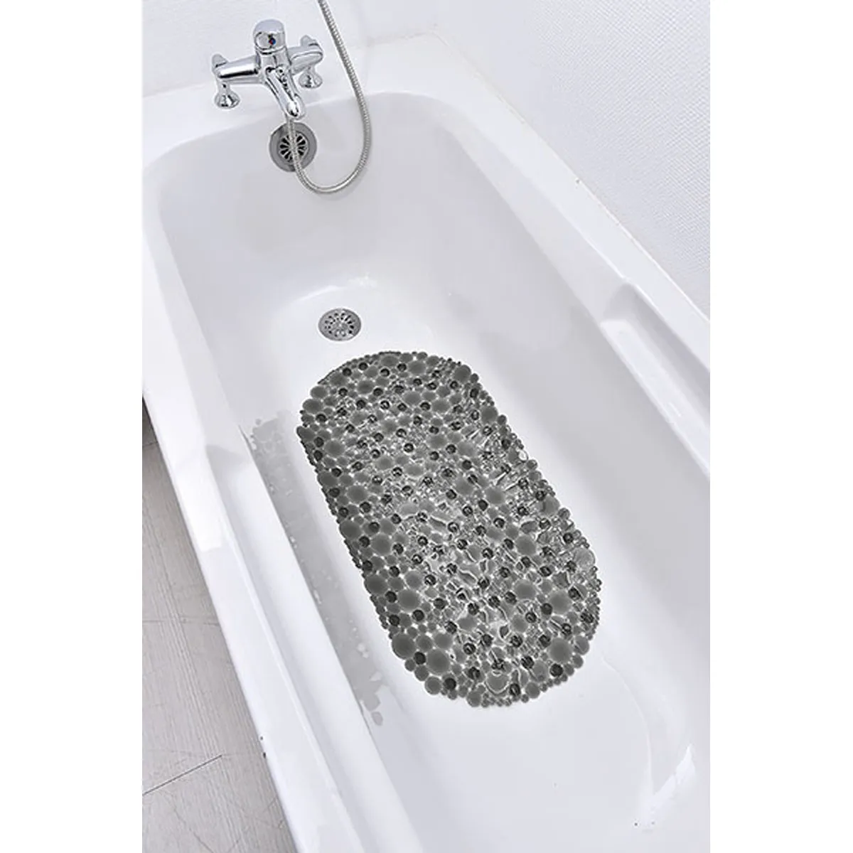 Podloga za kadu Bubbles 69x36cm siva Tendance