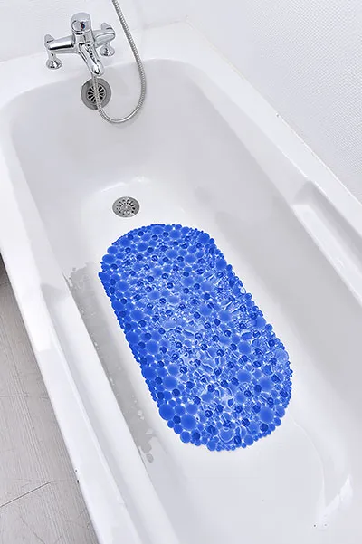 Podloga za kadu Bubbles 69x36cm tamno plava Tendance