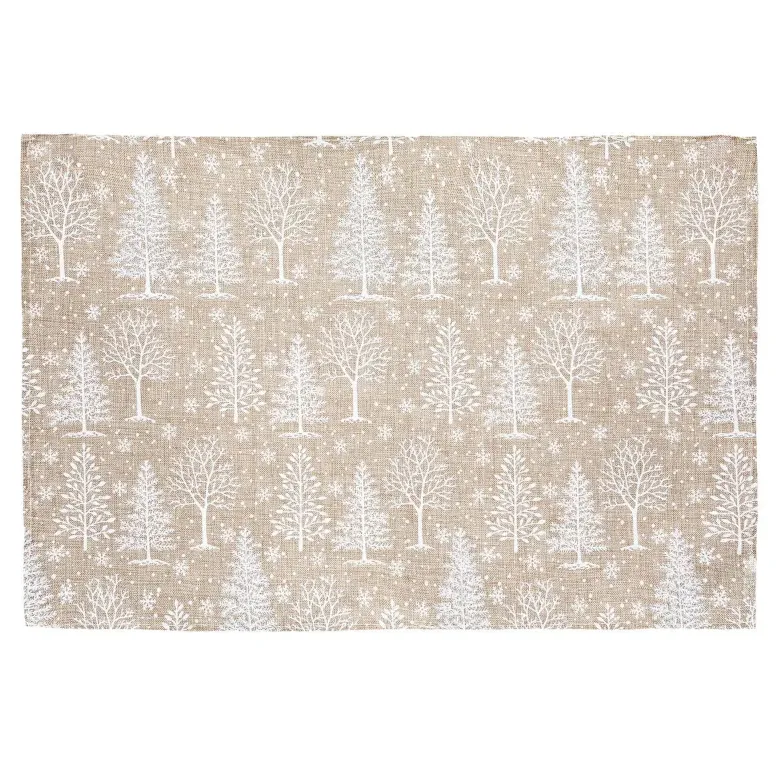 Podmetač za sto Christmas tree 45x30cm bež/beli Atmosphera