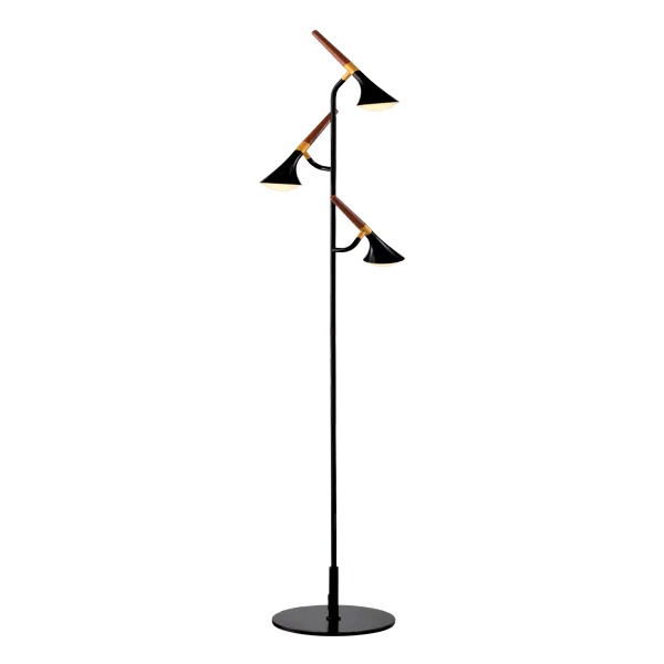 Podna lampa Duncan 3xLED 15W 3000K mat crna Elmark