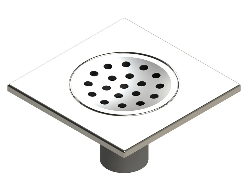 Poklopac za podni sifon 150x150mm sa levkom inoks
