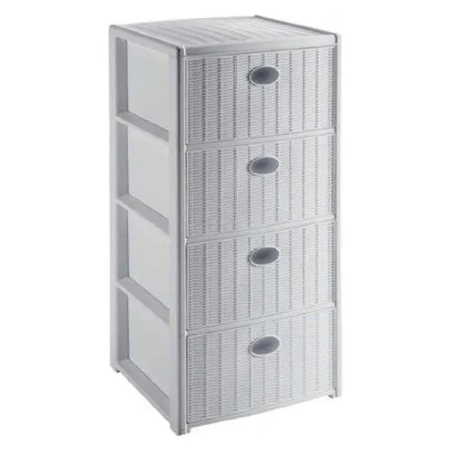 Pokretni fiokar Elegance 40x40x80cm sa 4 fioke beli Stefanplast