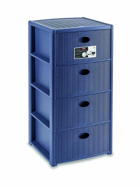 Pokretni fiokar Elegance 40x40x80cm sa 4 fioke teget plavi