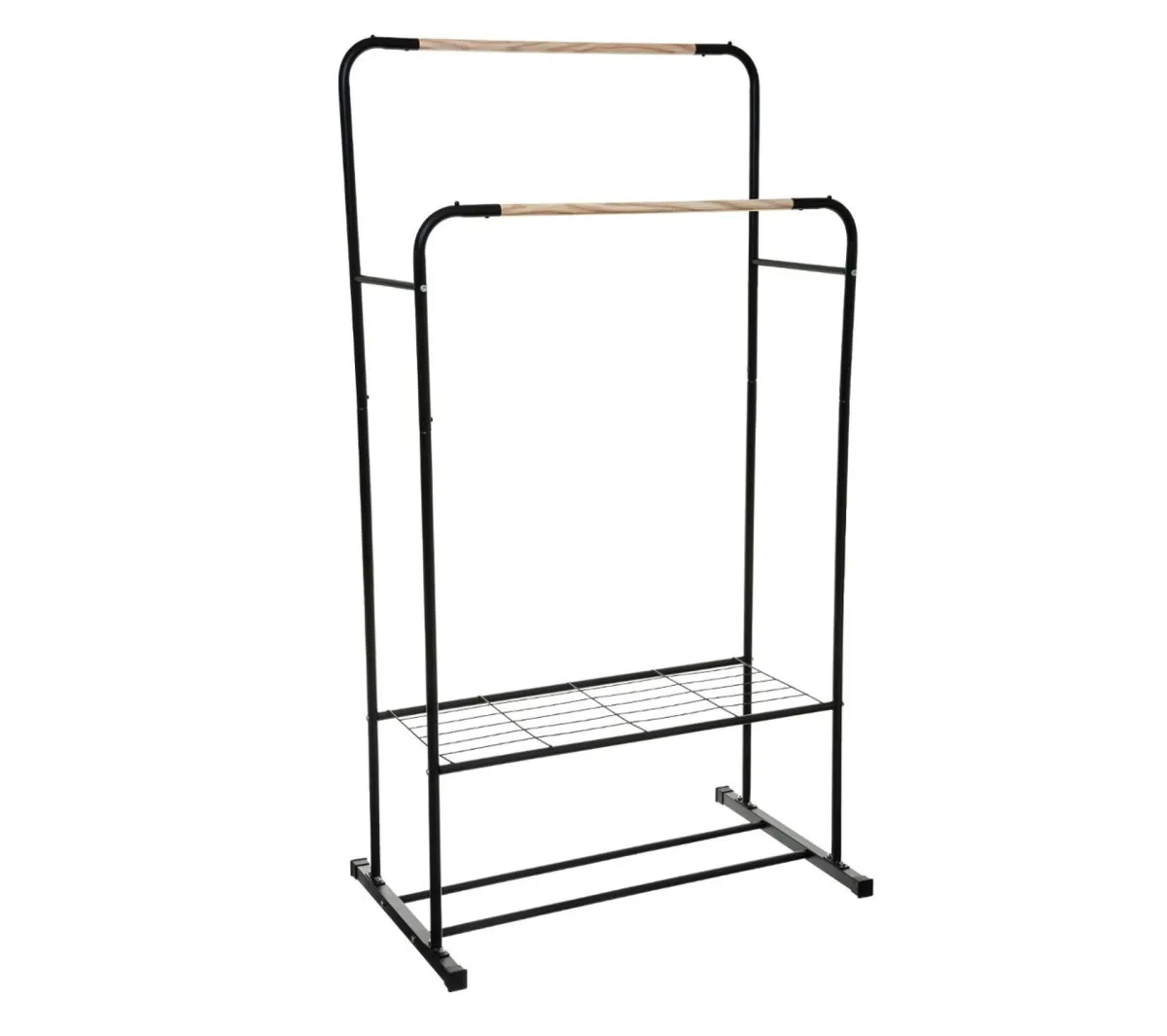 Pokretni garderober-štender za odeću dupli 80x50x150cm crni 5five